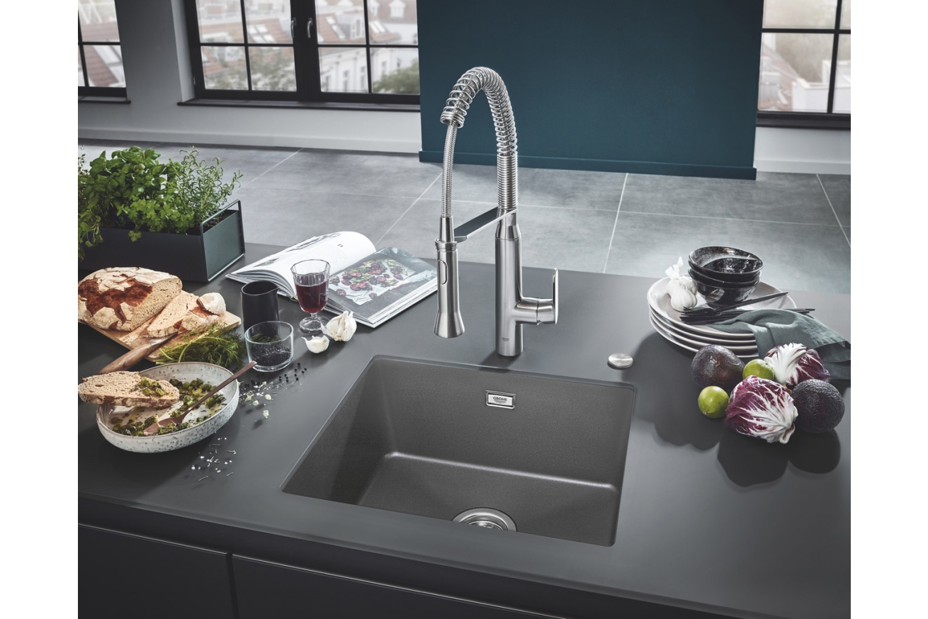 Мойка GROHE K700U с одной чашей, 533 x 457 мм, серый гранит (31654AT0)