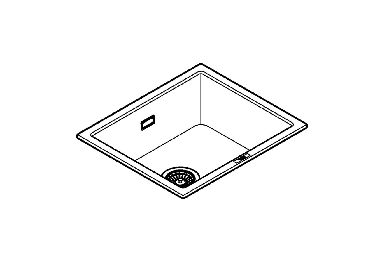 Мойка GROHE K700U с одной чашей, 533 x 457 мм, серый гранит (31654AT0)