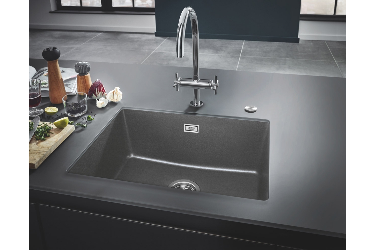 Мойка GROHE K700U с одной чашей, 610 x 460 мм, серый гранит (31655AT0)