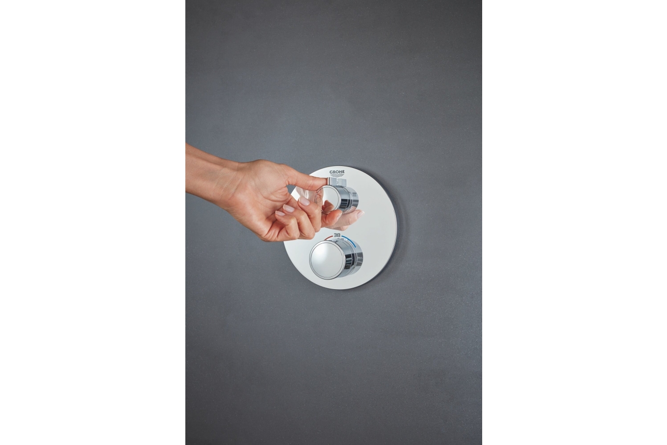 Внешняя часть термостата для ванны GROHE Grohtherm на 2 потребителя, хром (24077000)