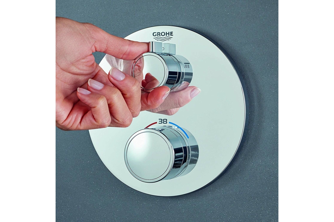 Внешняя часть термостата для ванны GROHE Grohtherm на 2 потребителя, хром (24077000)