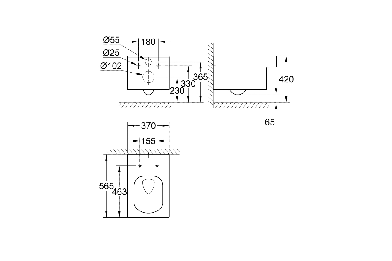 Готовый набор для туалета GROHE Cube Ceramic (NW0040)
