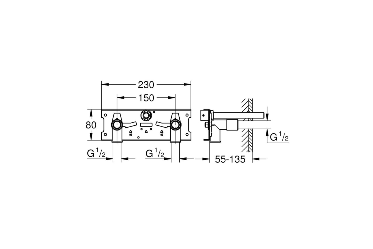 Комплект подключения для GROHE Eurosmart CE (39383000)