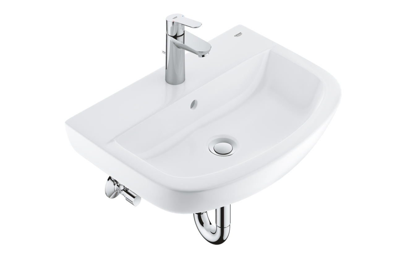 Набор для ванной: раковина 55, смеситель Start Edge и сифон, GROHE Bau Ceramic, (39471000)