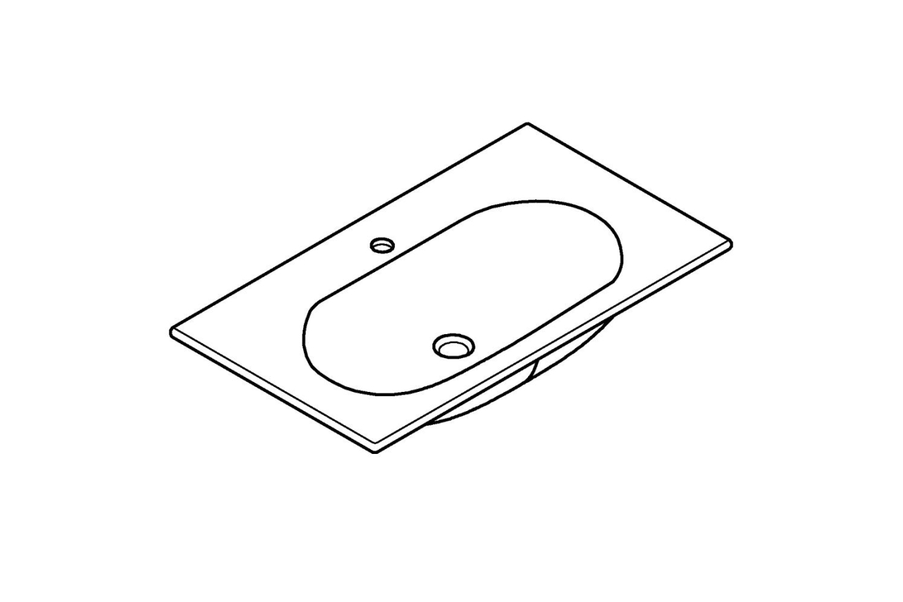 Раковина накладная, GROHE Essence Ceramic, 80 см, альпин-белый, (3956700H)