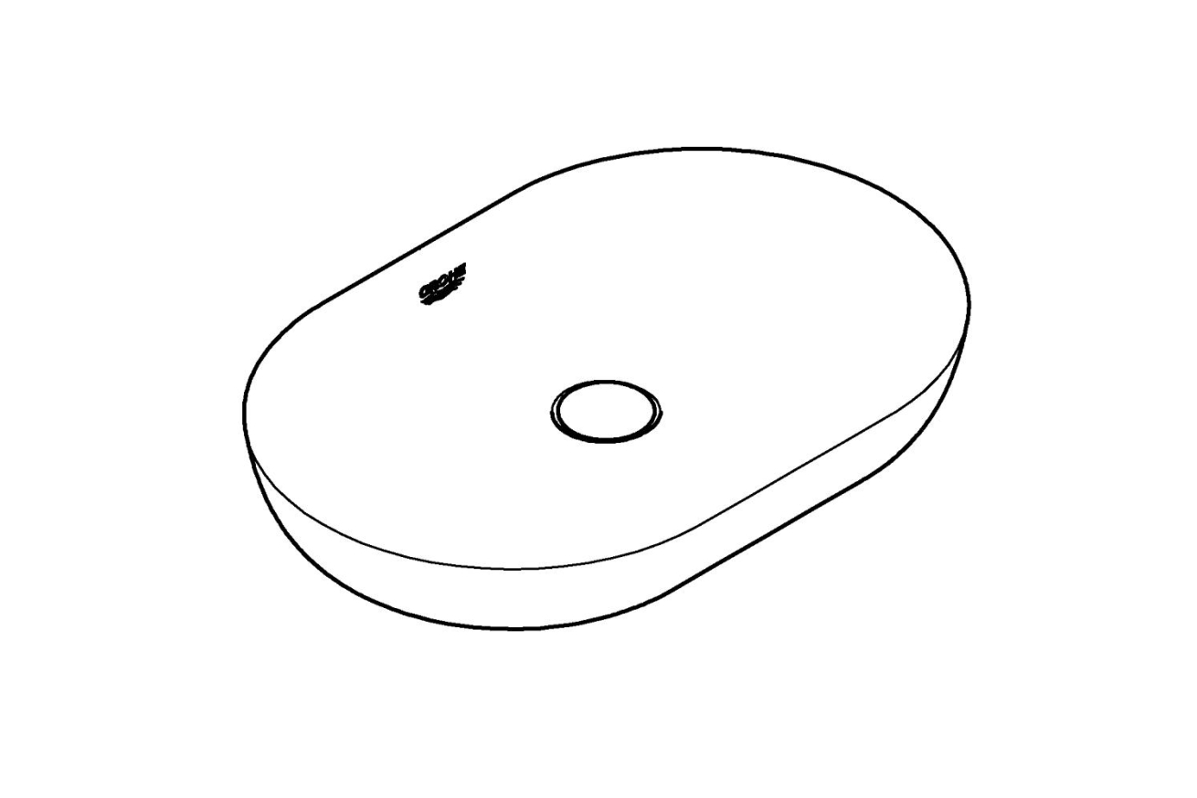 Раковина свободностоящая, GROHE Essence Ceramic, 60 см, альпин-белый, (3960800H)