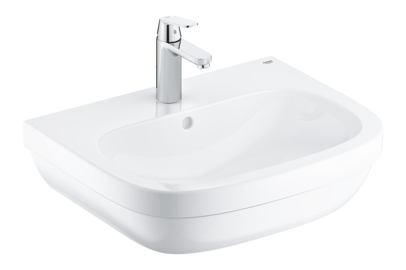 Набор для ванной GROHE Euro Ceramic: раковина, смеситель, угловые вентили и сифон (39642000)
