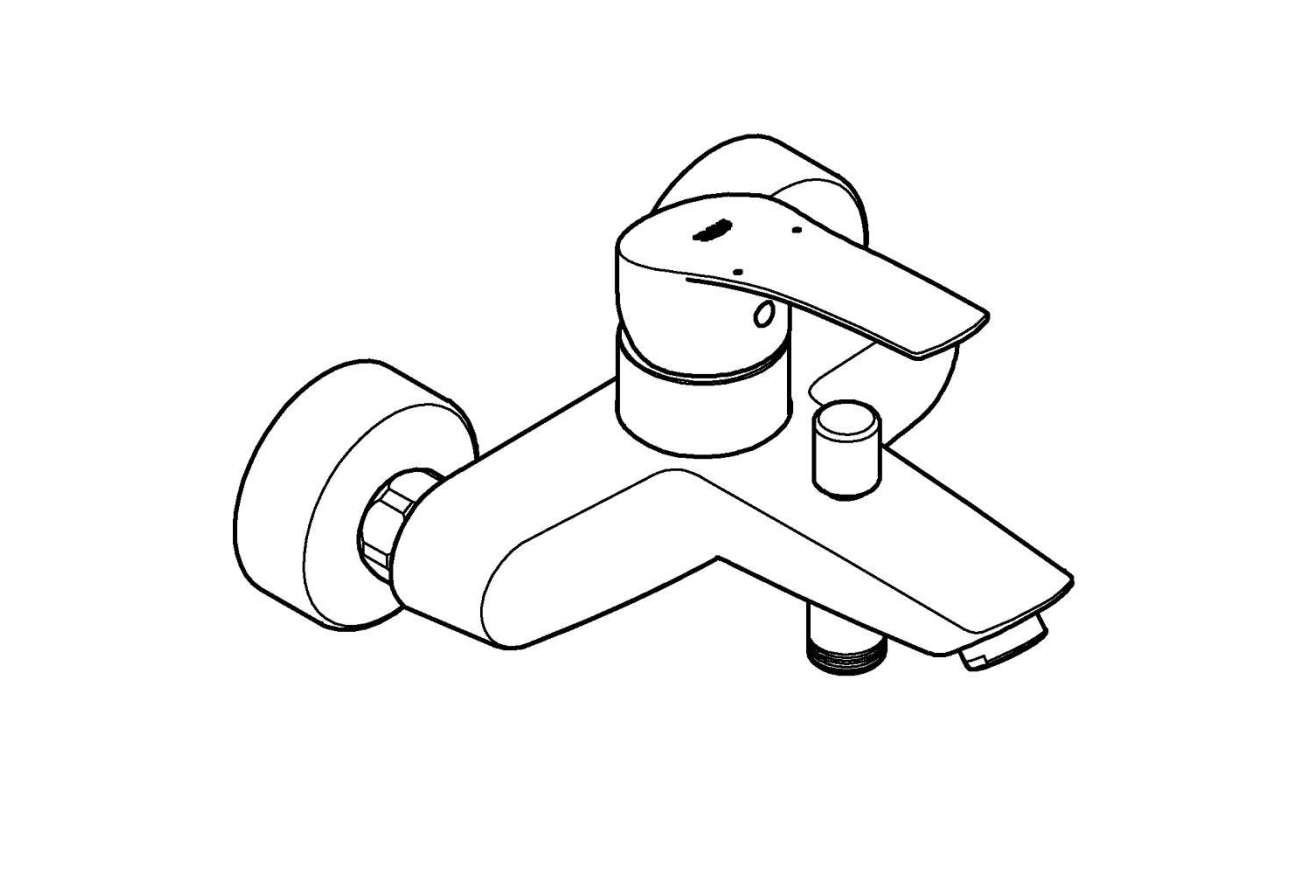 Смеситель для ванны GROHE Eurosmart, хром (33300003)