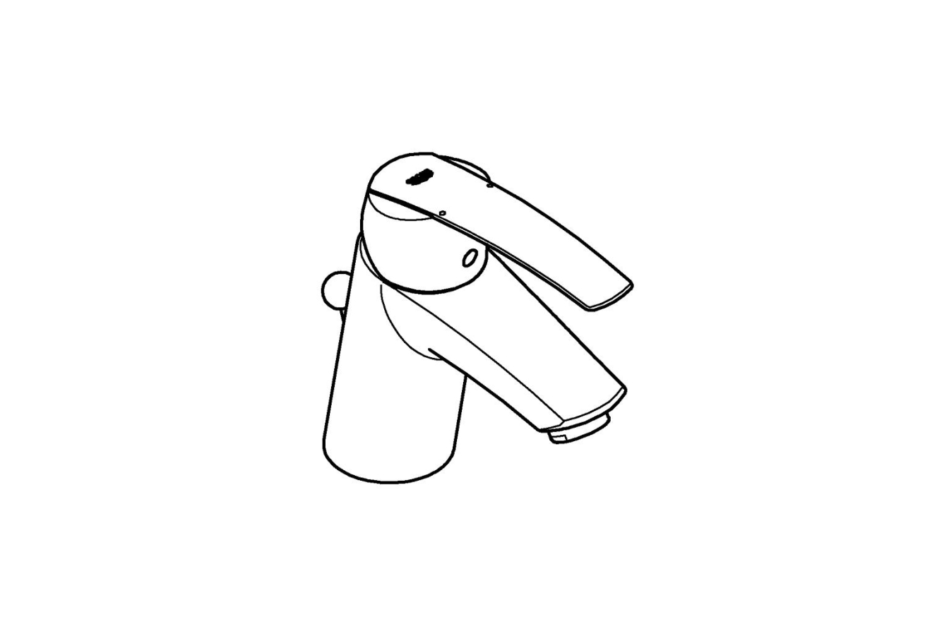Смеситель для раковины GROHE Start QuickFix с донным клапаном, S-size, хром (32559001)