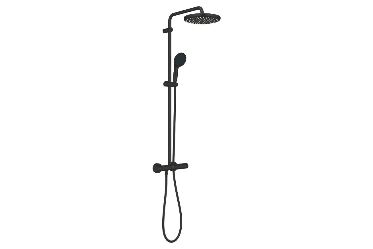 Душевая система GROHE Tempesta System 250 с термостатом для душа, черный (266702431)