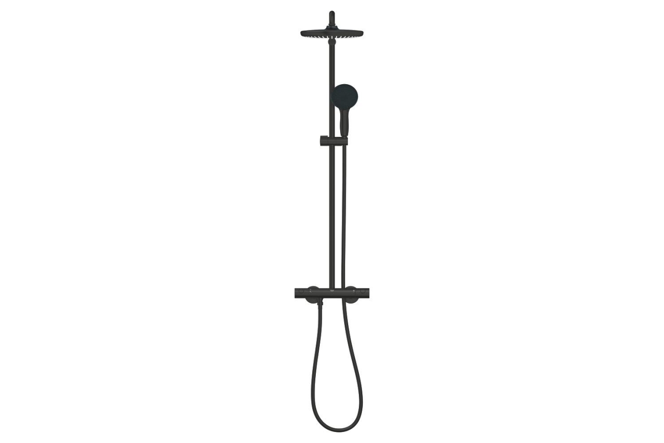 Душевая система GROHE Tempesta System 250 с термостатом для душа, черный (266702431)