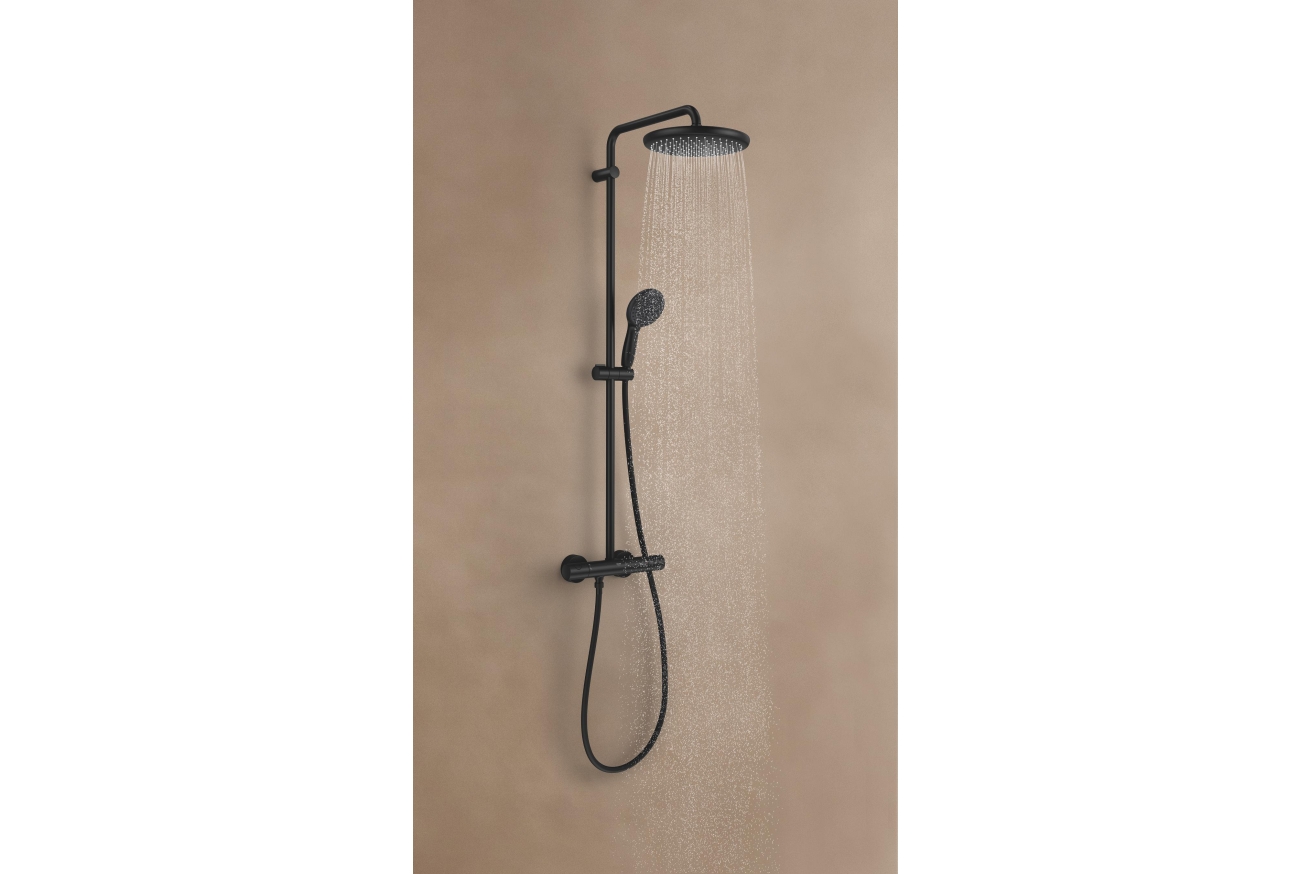 Душевая система GROHE Tempesta System 250 с термостатом для душа, черный (266702431)