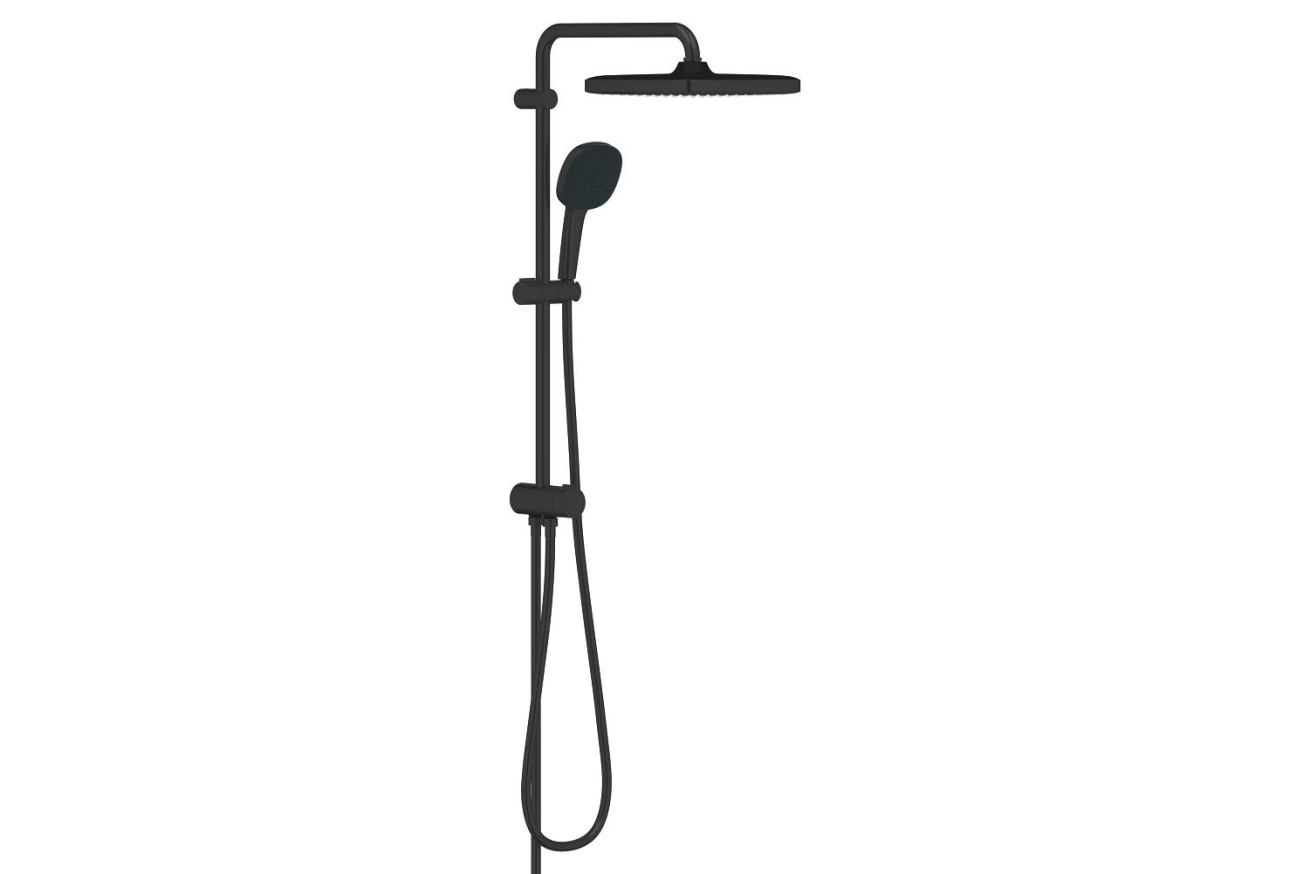 Душевая система GROHE Tempesta System 250 Cube Flex с переключателем потоков, черный (269772431)