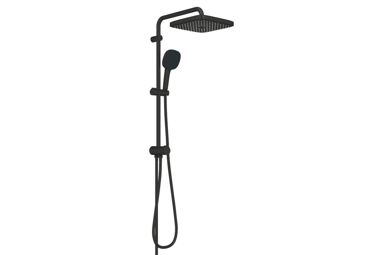 Душевая система GROHE Tempesta System 250 Cube Flex с переключателем потоков, черный (269772431)