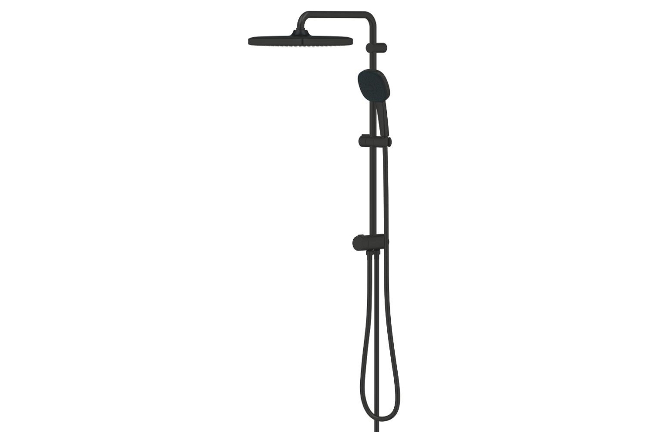 Душевая система GROHE Tempesta System 250 Cube Flex с переключателем потоков, черный (269772431)