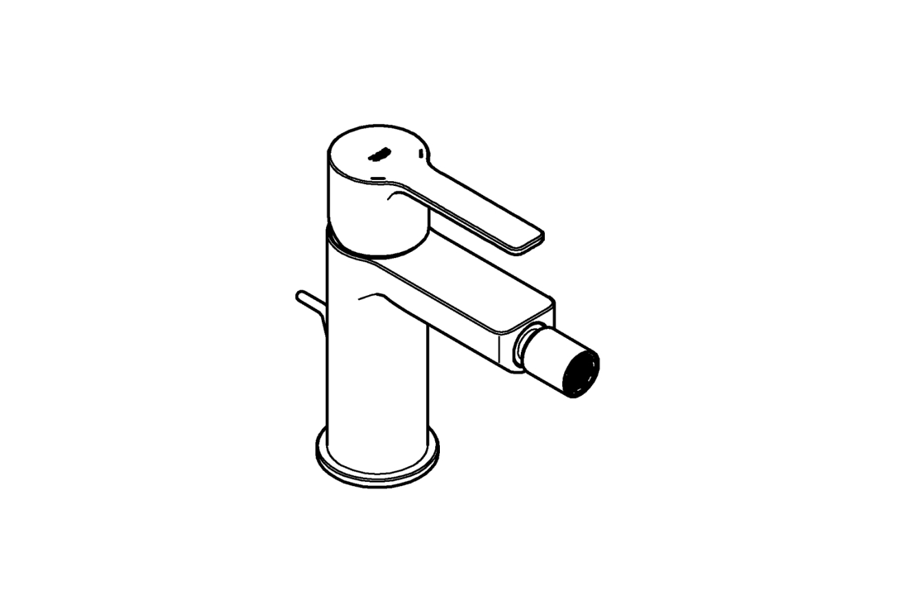 Смеситель для биде GROHE Lineare с донным клапаном, S-size, хром (33848001)