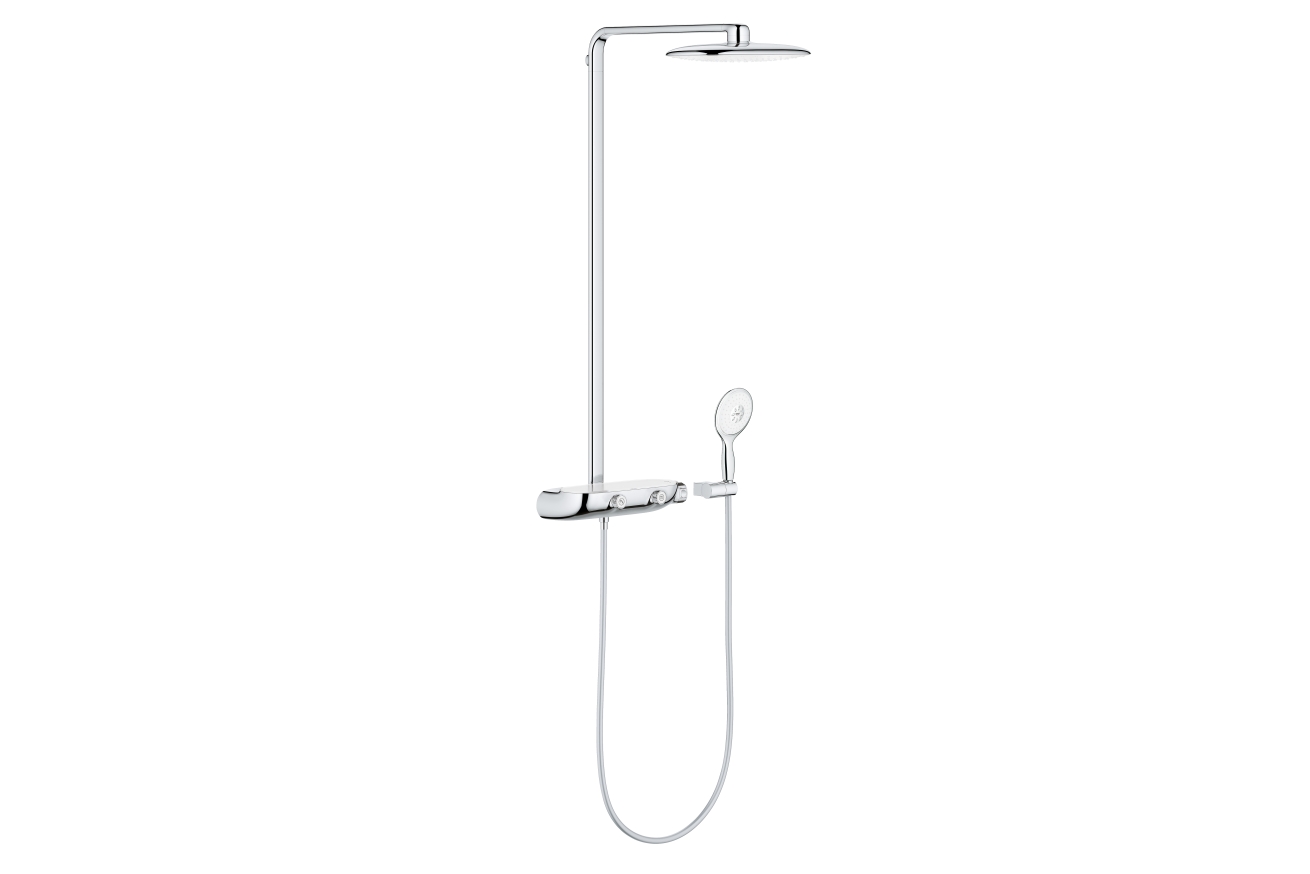Душевая система GROHE Rainshower System SmartControl 360 MONO с термостатом для душа, белая луна (26361LS0)