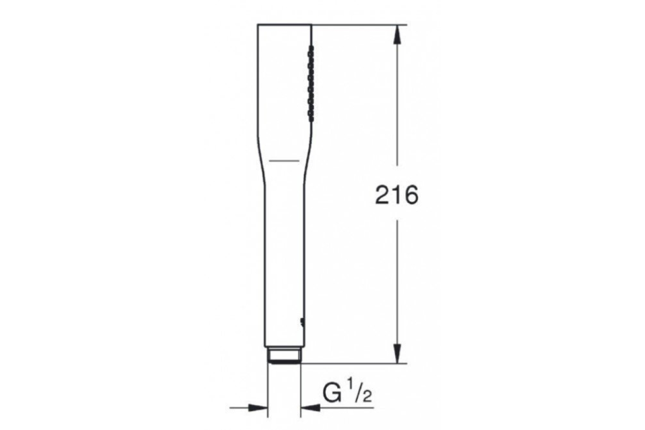 Ручной душ GROHE Euphoria Cosmopolitan Stick, 9,5 л/мин, 1 режим, хром (27400000)
