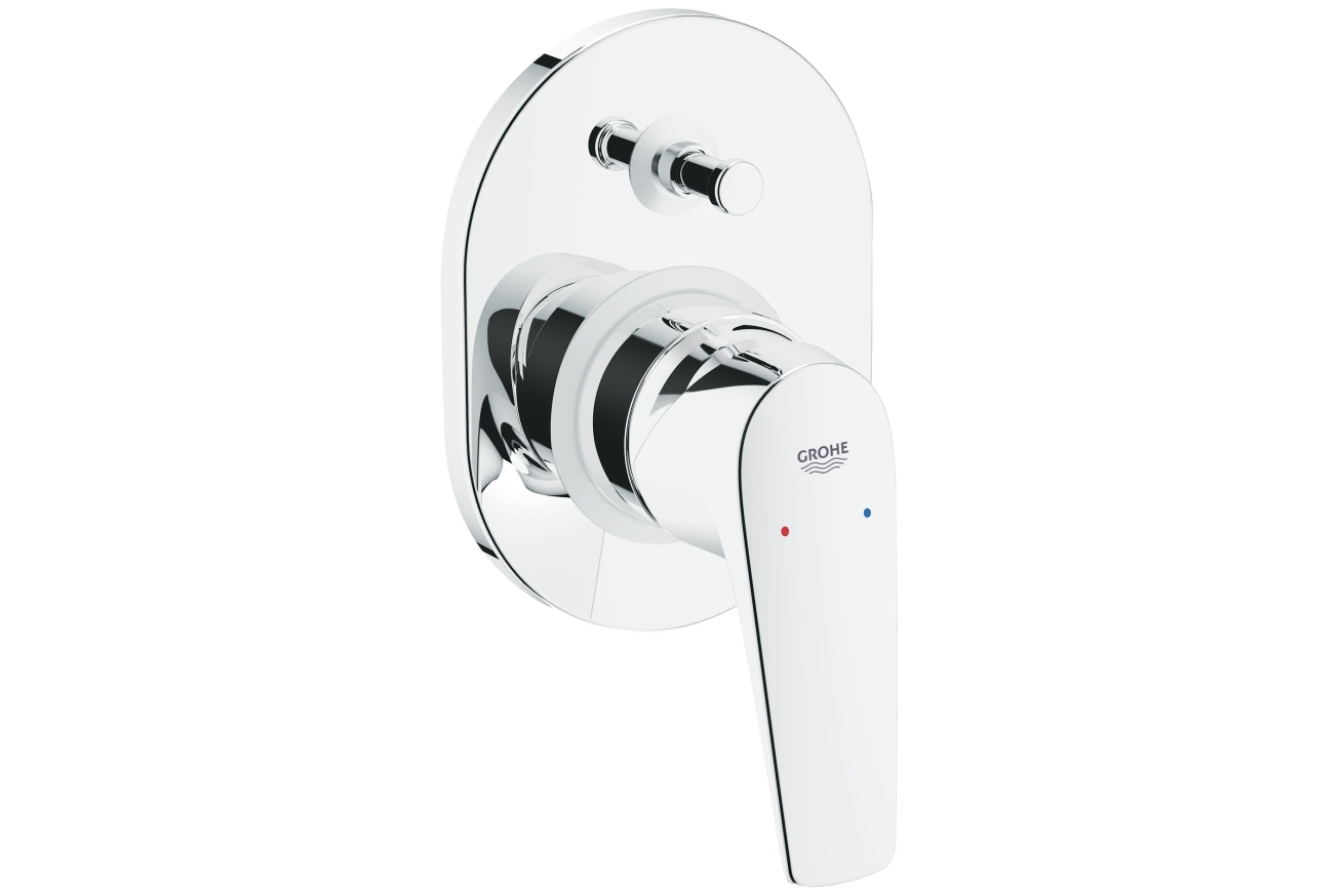 Смеситель для ванны GROHE BauFlow в комплекте с монтажной , хром (29045000)