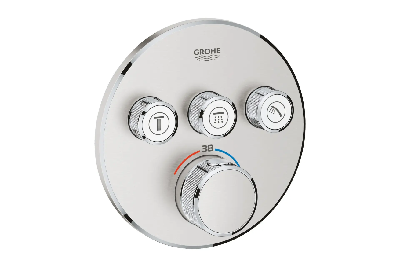 Душевая система GROHE Grohtherm SmartControl с термостатом для душа, суперсталь (34863DC0)