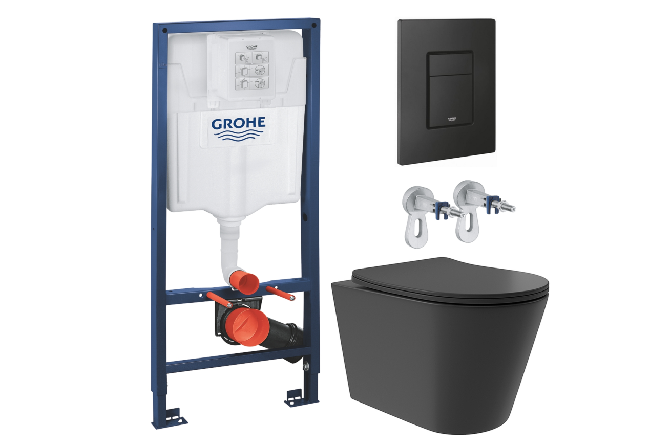 Комплект инсталляции GROHE Solido 38811KF0 с унитазом Aqueduto CONE Plus CONT0240 и сиденьем с микролифтом (NW0233)