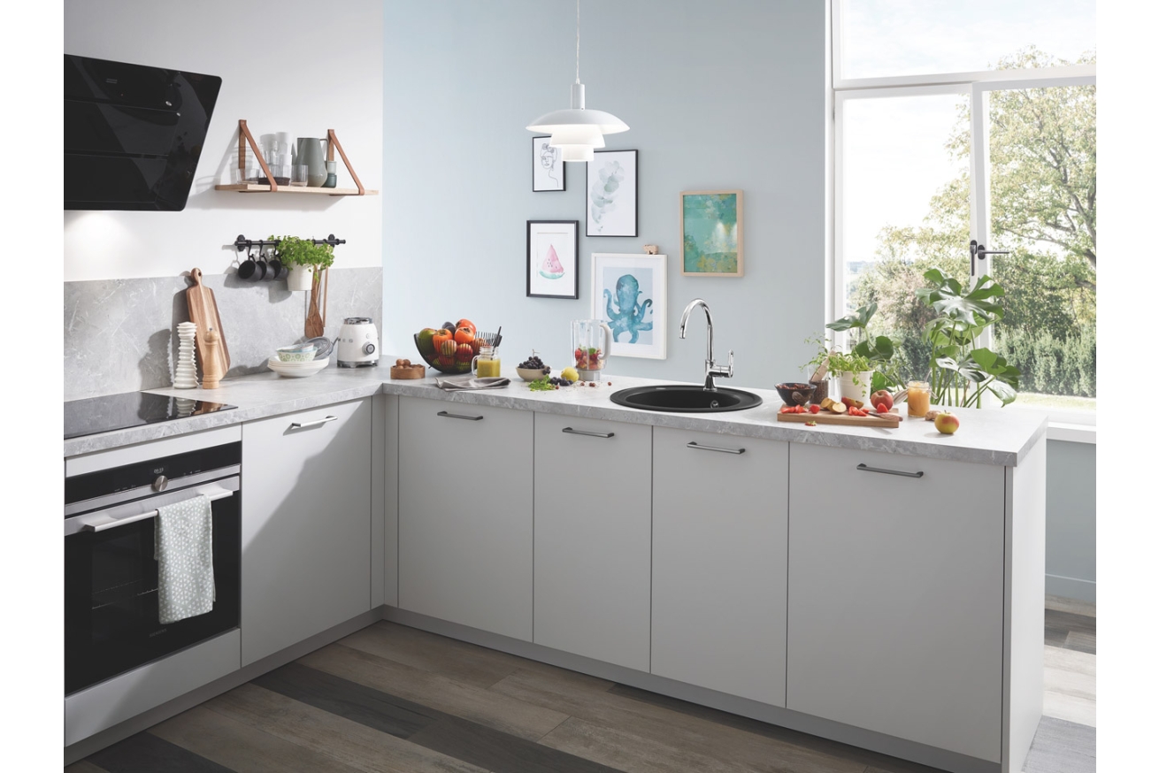 Мойка GROHE K200 с одной чашей, 51 см, черный гранит (31656AP0)