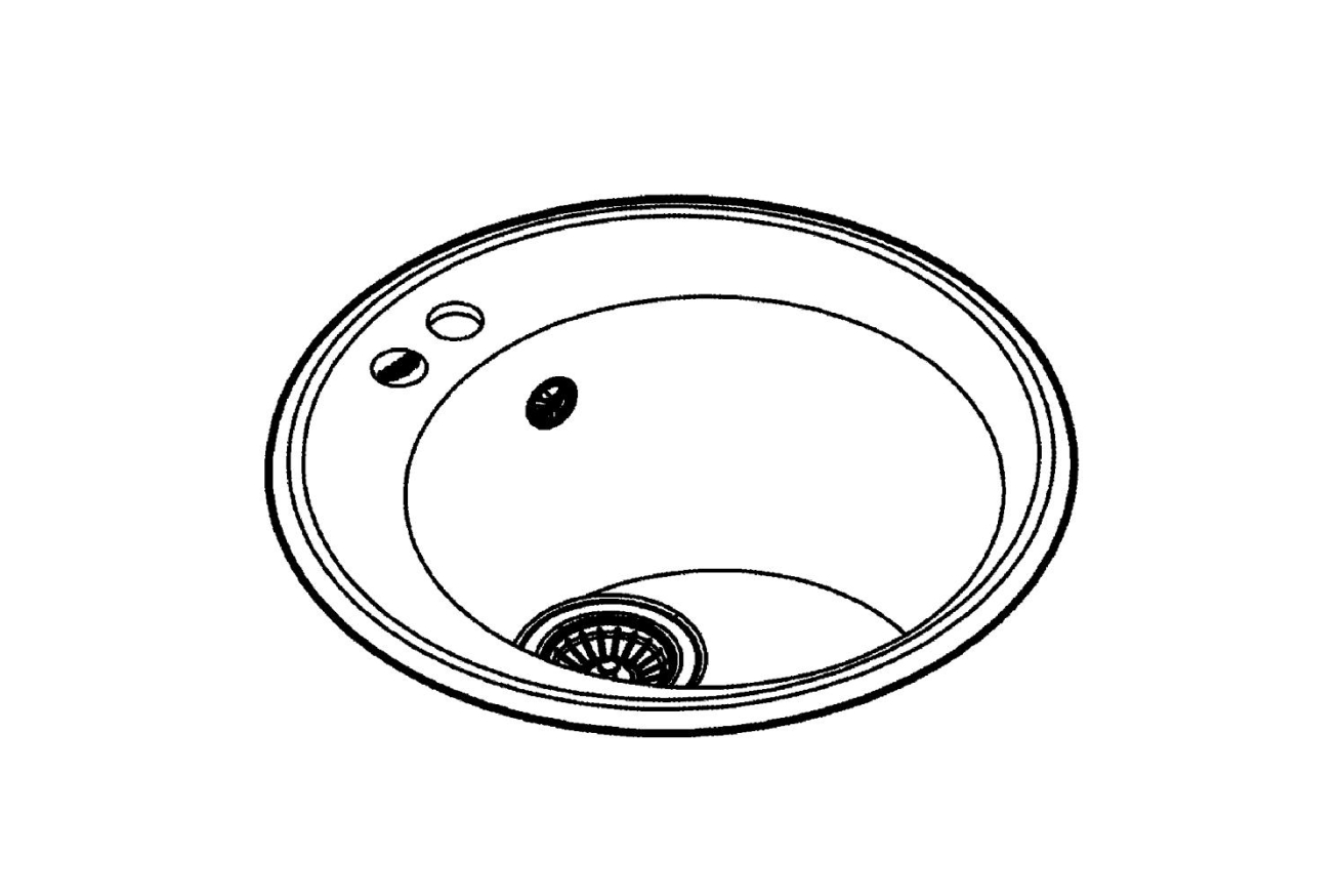 Мойка GROHE K200 с одной чашей, 51 см, черный гранит (31656AP0)