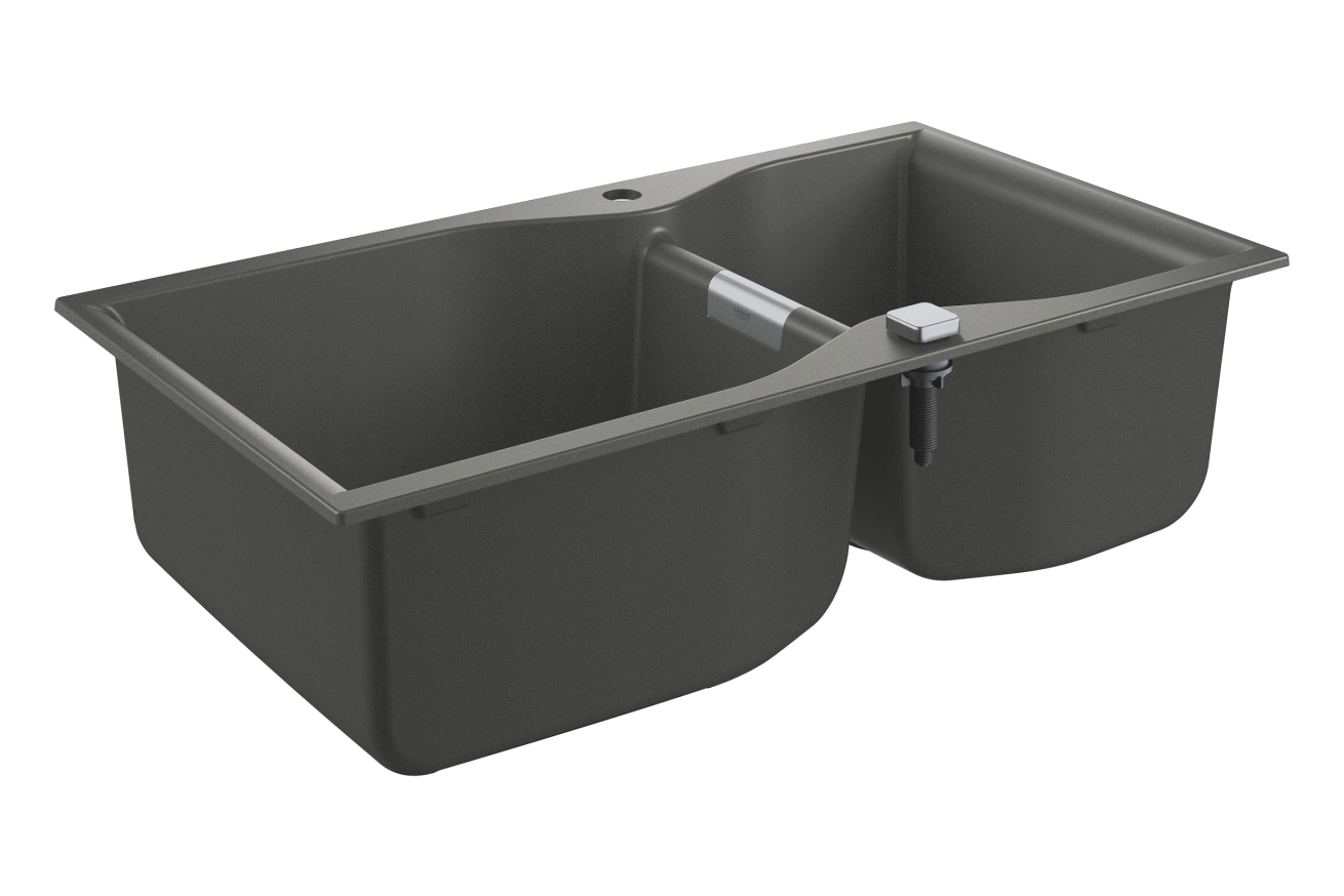 Мойка GROHE K700 с двумя чашами, 900 x 500 мм, серый гранит (31658AT0)