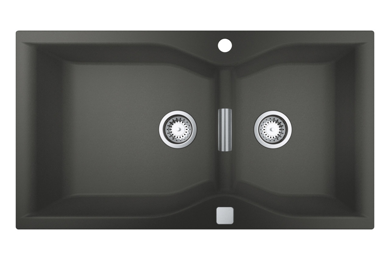 Мойка GROHE K700 с двумя чашами, 900 x 500 мм, серый гранит (31658AT0)