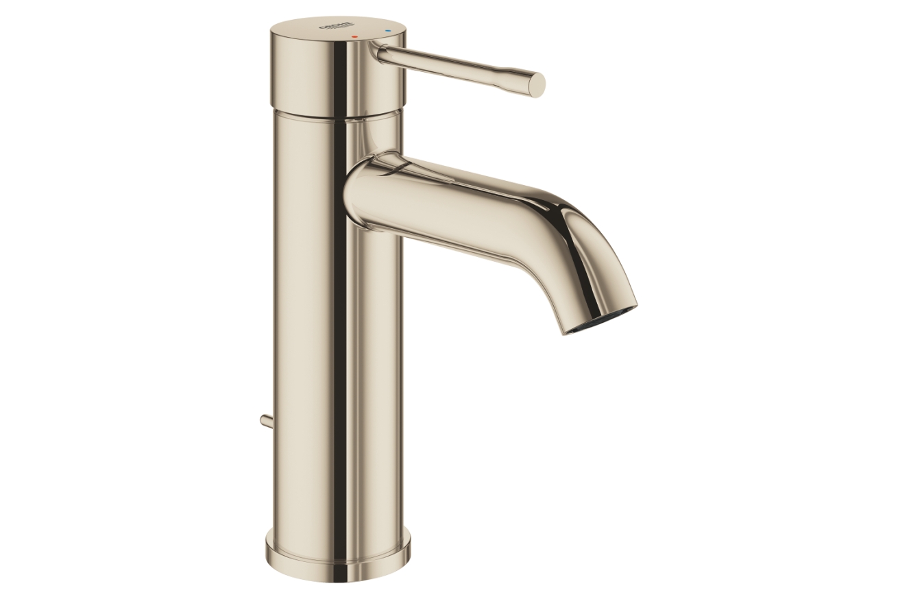 Смеситель для раковины GROHE Essence с донным клапаном, S-size, никель глянцевый (24171BE1)
