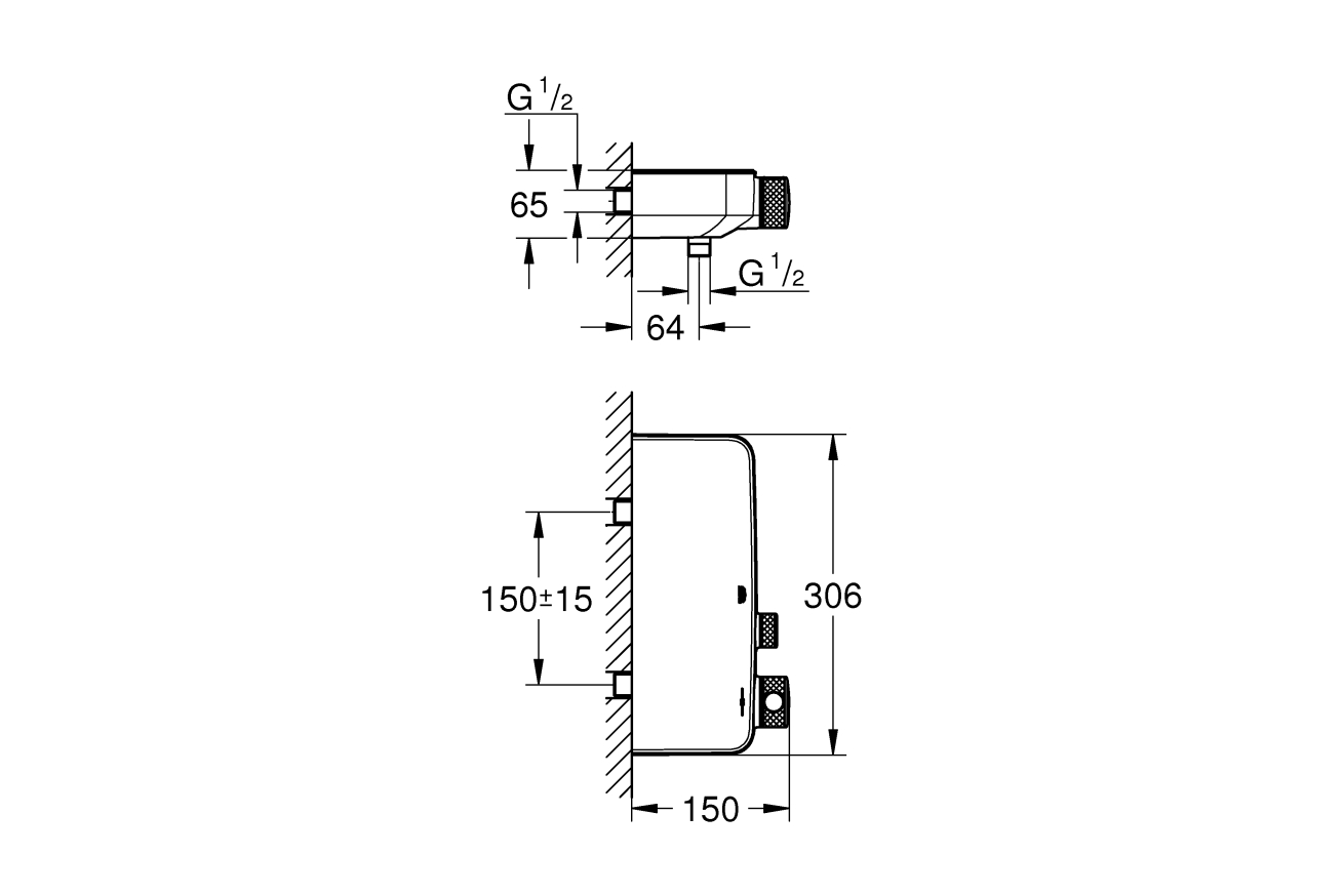 Термостат для душа GROHE Grohtherm SmartControl, хром (34719000)