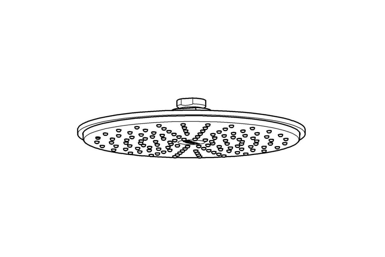 Верхний душ GROHE Rainshower Cosmopolitan 210, 9,5 л/мин, 1 режим, хром (28373000)