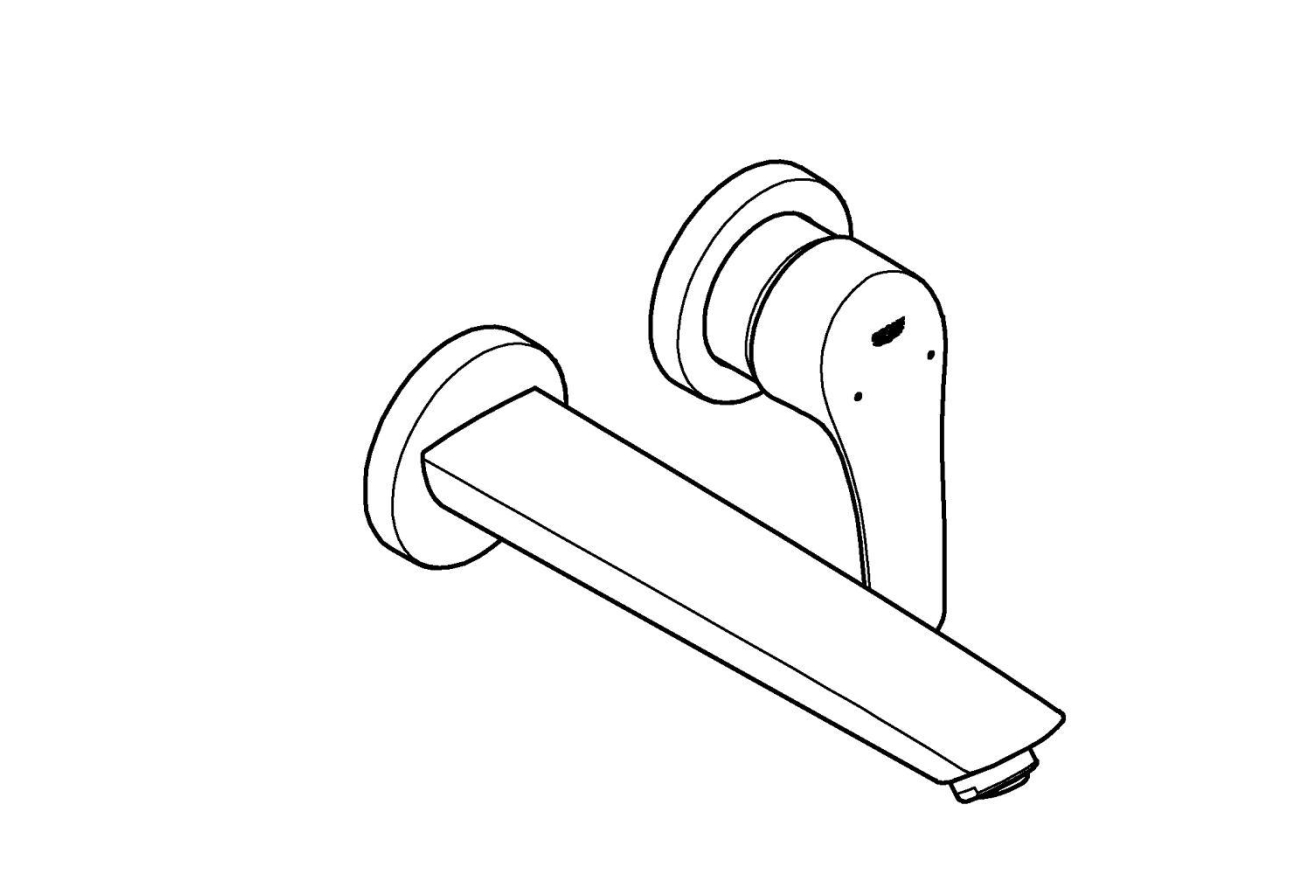Внешняя часть смесителя для раковины GROHE Eurosmart на 2 отверстия, M-Size, хром (29338003)