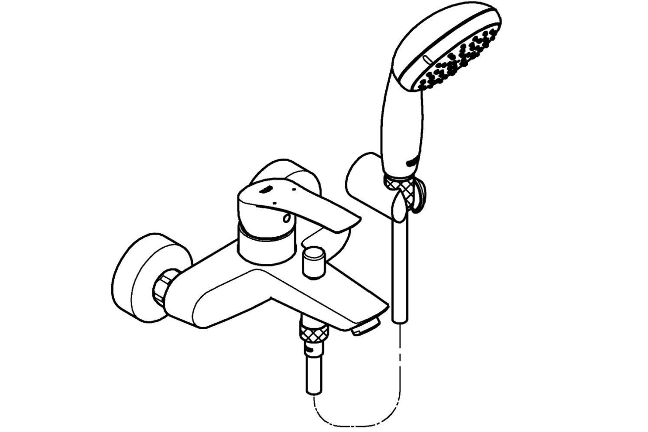 Смеситель для ванны GROHE Eurosmart, хром (33302003)