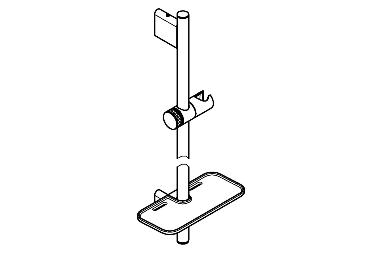 Душевая штанга, 900 мм, GROHE Rainshower SmartActive, хром, (26603000)