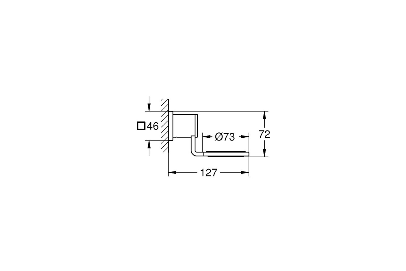 Держатель для стакана или мыльницы, GROHE Allure, хром, (40278000)