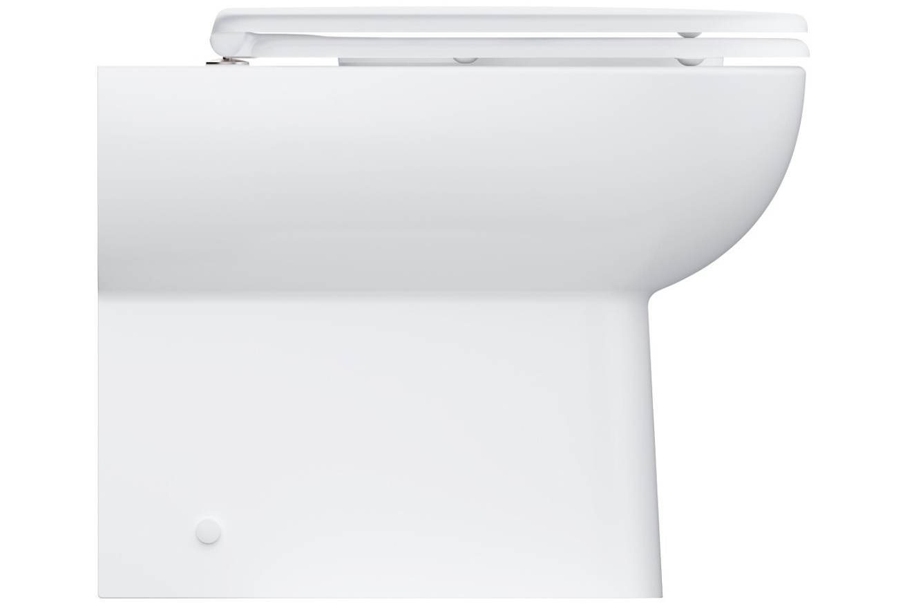 Унитаз напольный приставной безободковый GROHE Bau Edge, альпин-белый (39810000)