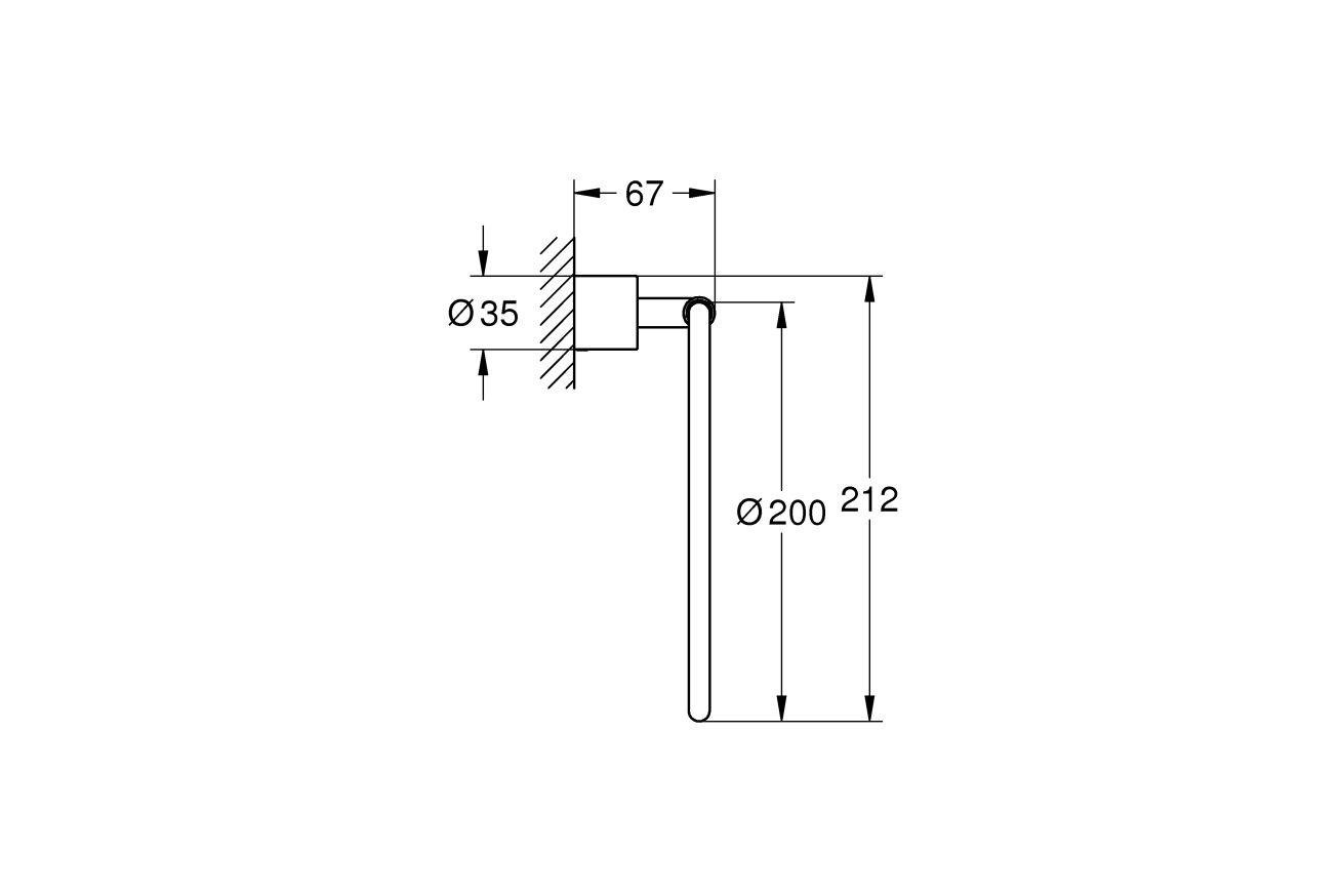 Держатель для полотенца Кольцо GROHE Atrio New, хром (40307003)