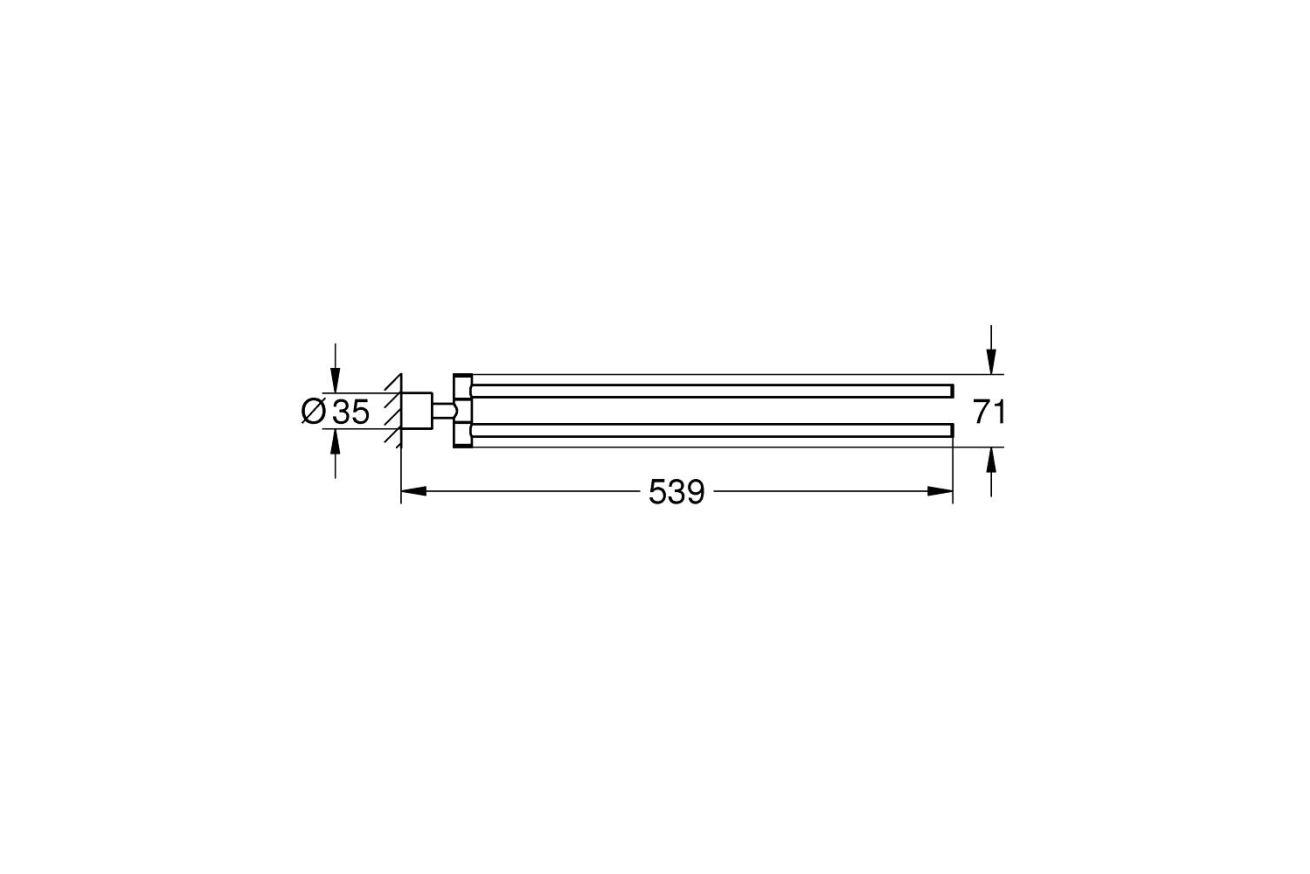 Держатель для полотенца GROHE Atrio New двойной, теплый закат глянец (40308DA3)