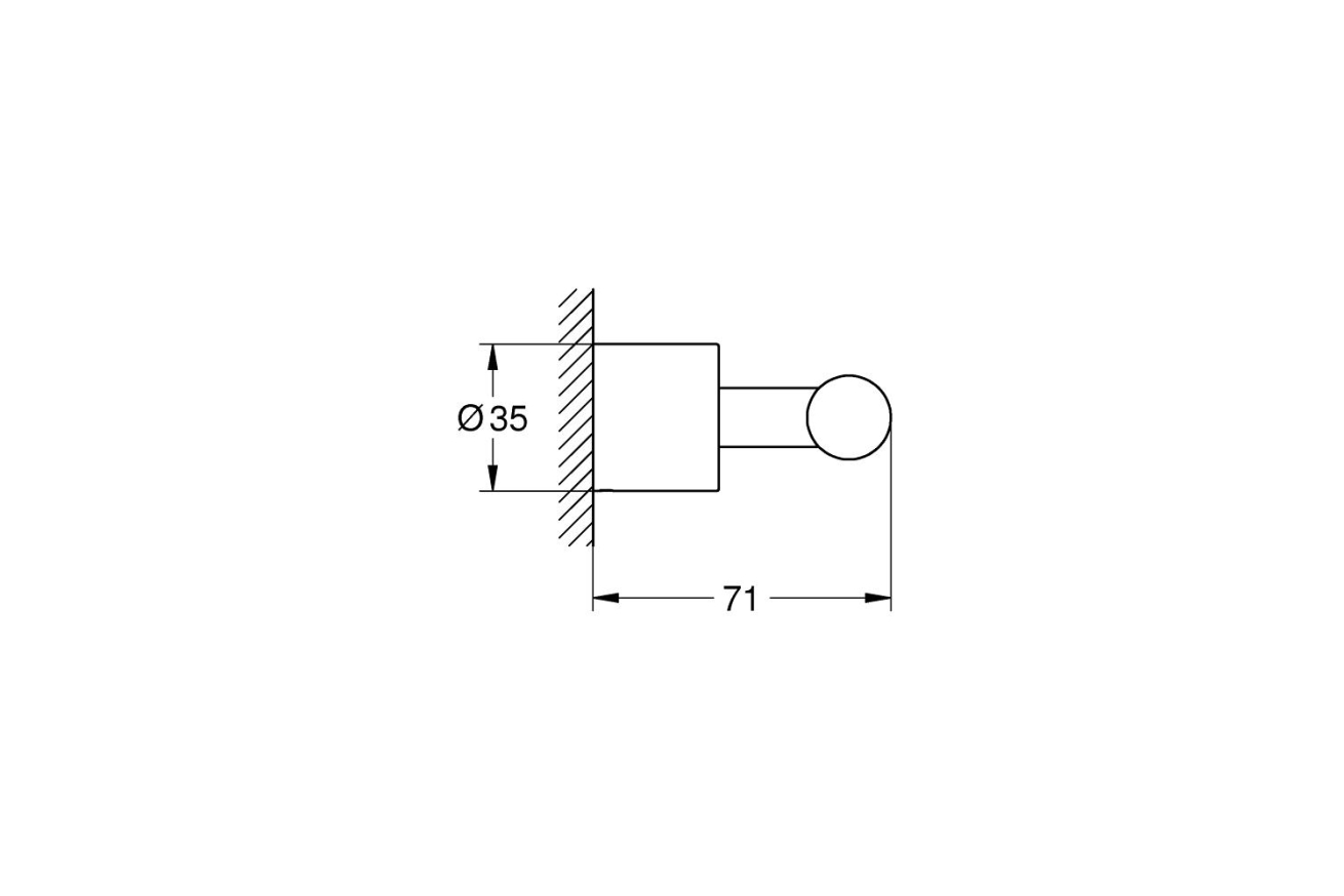 Крючок для одежды GROHE Atrio New, теплый закат (40312DA3)