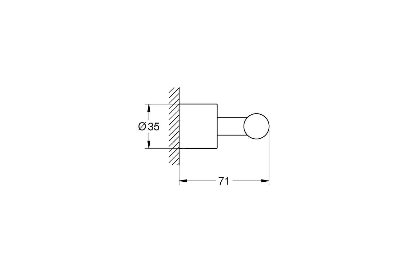 Крючок для одежды GROHE Atrio New, суперсталь (40312DC3)