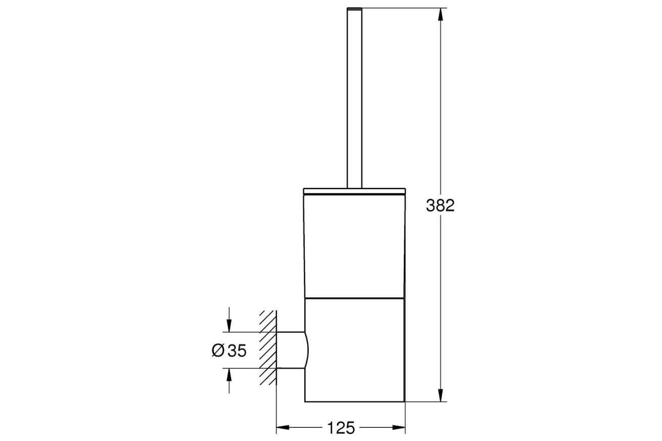 Комплект GROHE Atrio New с туалетным ершиком, холодный рассвет глянец (40314GL3)