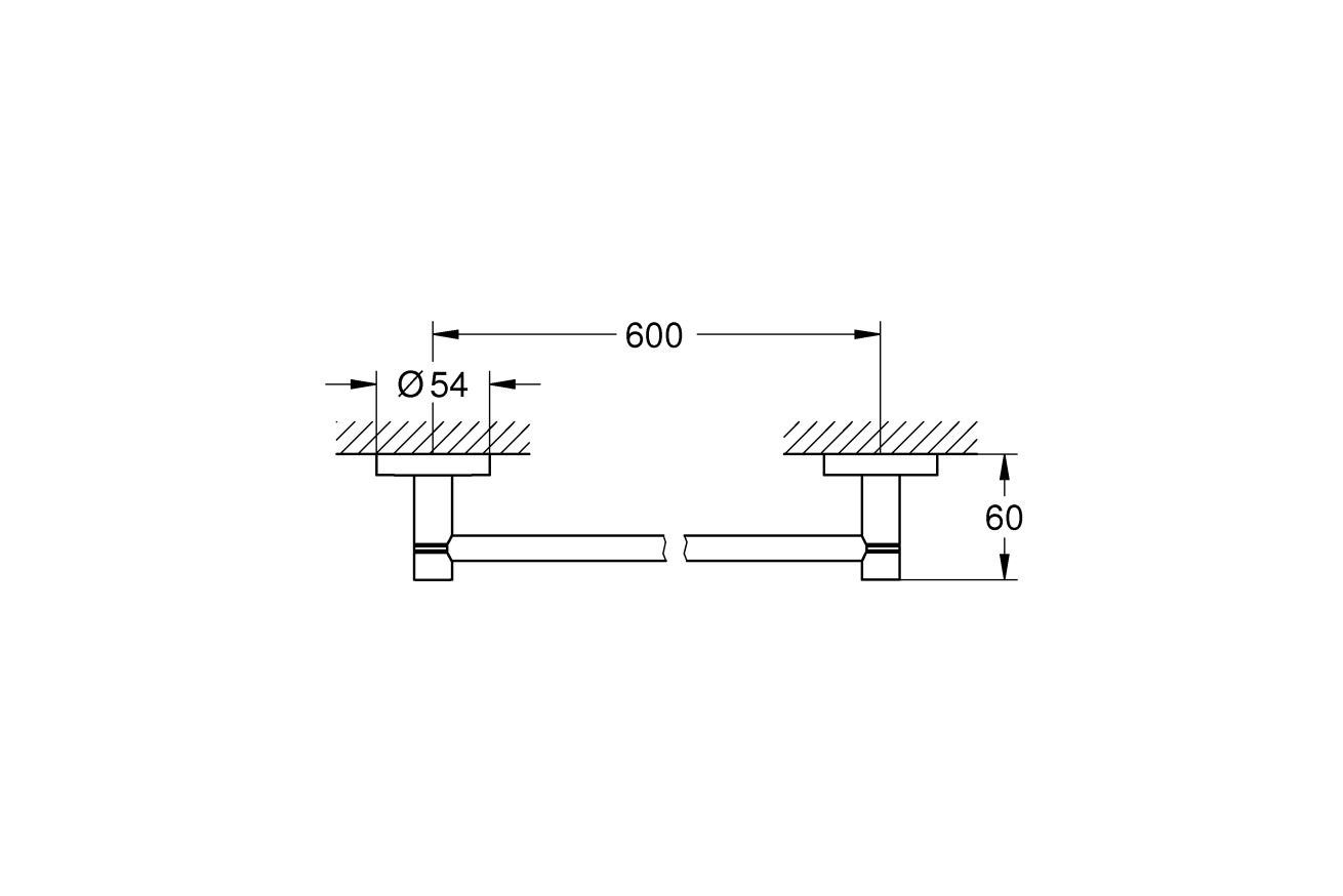 Держатель для полотенца GROHE Essentials, тёмный графит глянец (40366A01)