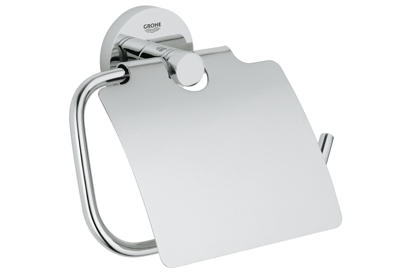 Держатель для туалетной бумаги, GROHE Essentials, с крышкой, хром, (40367001)
