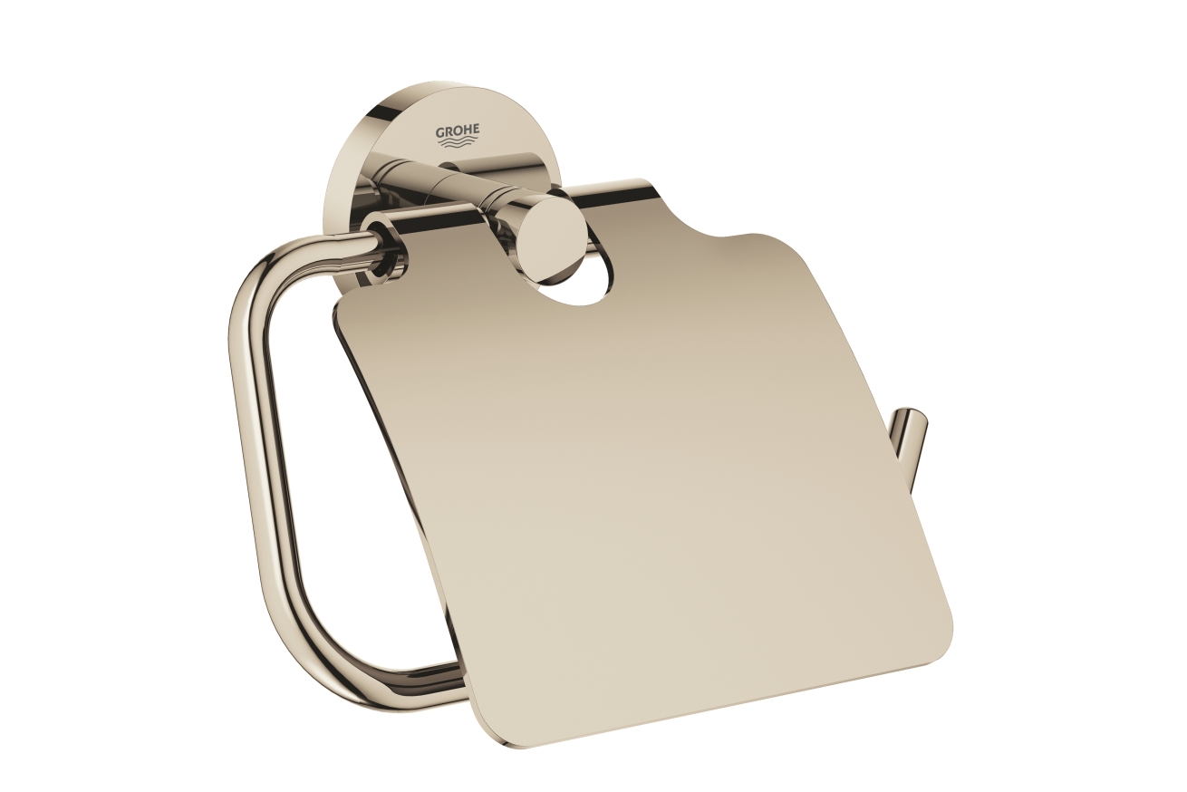 Держатель для туалетной бумаги с крышкой GROHE Essentials, никель глянец (40367BE1)