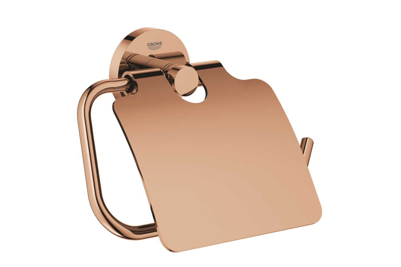 Держатель для туалетной бумаги с крышкой GROHE Essentials, теплый закат глянец (40367DA1)