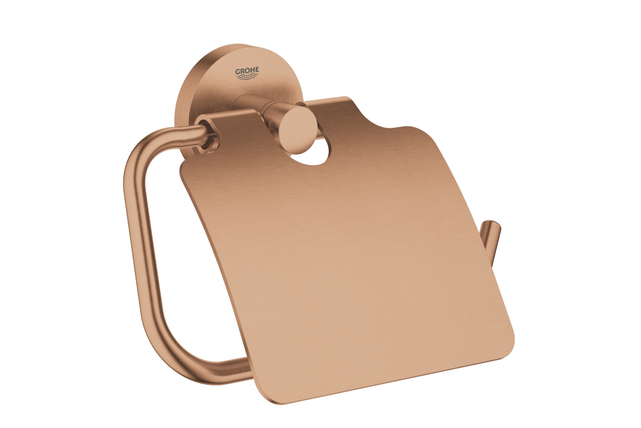 Держатель для туалетной бумаги с крышкой GROHE Essentials, теплый закат матовый (40367DL1)