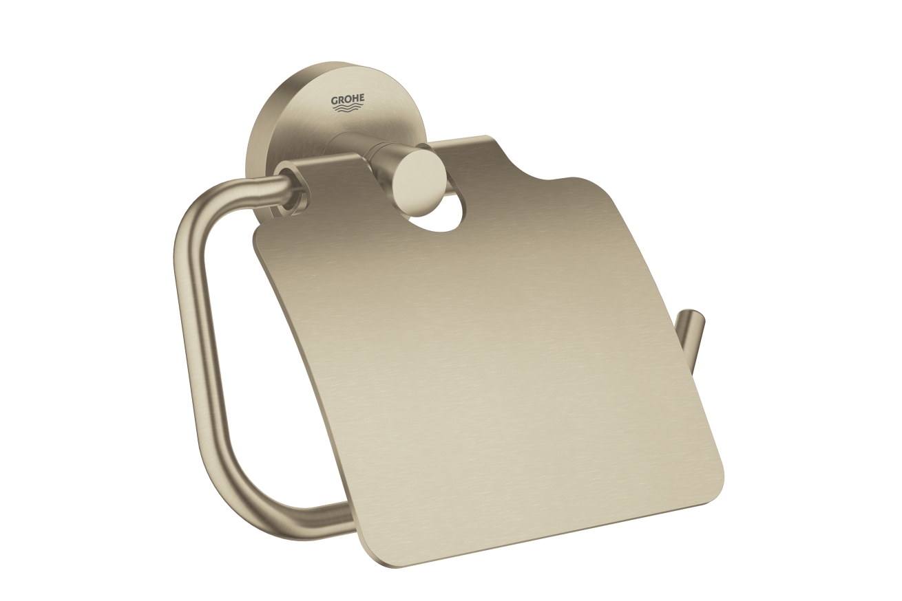 Держатель для туалетной бумаги с крышкой GROHE Essentials, никель матовый (40367EN1)
