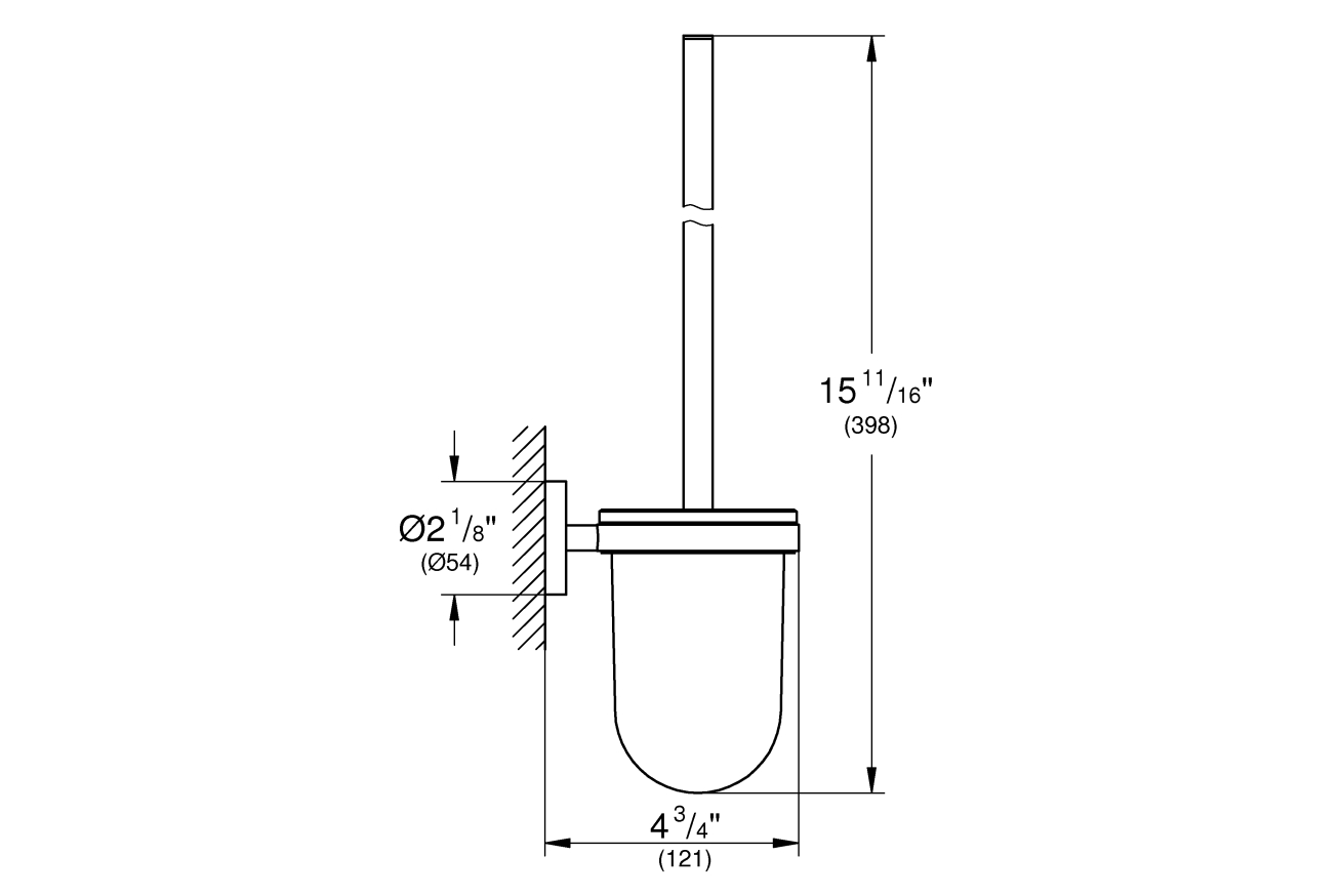 Туалетный ершик GROHE Essentials, никель глянец (40374BE1)