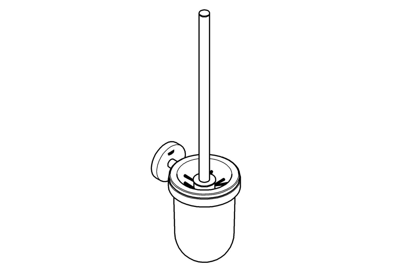 Туалетный "ершик" в комплекте, GROHE Essentials, холодный рассвет матовый, (40374GN1)